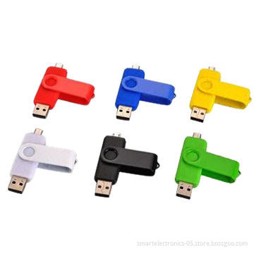 OTG USB Flash Drives, 8-64G, Free Printing, Package, No MOQ, Grade A, 2 Years Warranty